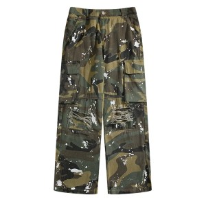 Ripped Camouflage Pants