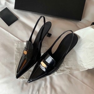 Gold-Coin Pointed Heels