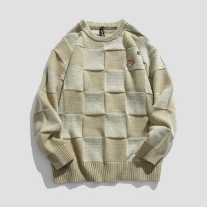 Checkered Knitted Jersey