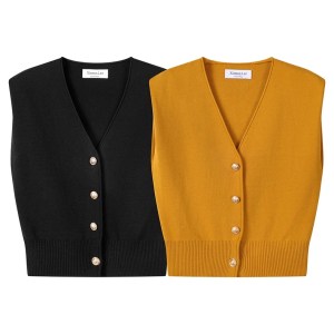 Ladies Sleeveless Cardigan