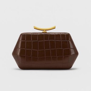 Crocodile Patterned Clutch-Bag