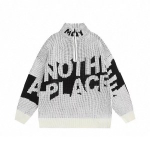 Word Quarter-Zip Sweater