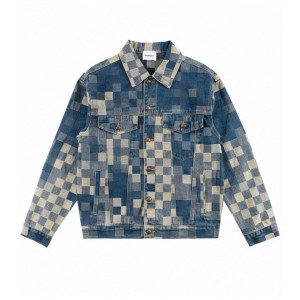 Checkered Jean Jacket