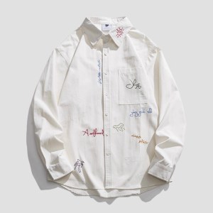 Word Embroidered Shirt