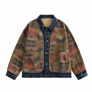 Jacquard Denim Jacket