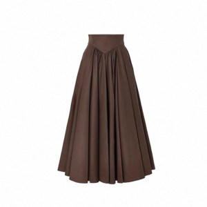 Plain High-Waist Skirt