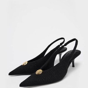 Gold-Detailed Heel