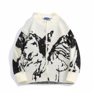 Tie-Dye Zipper Sweater