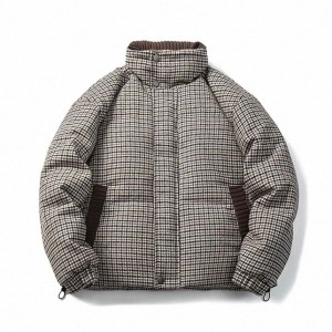 Houndstooth Puffer Jacket
