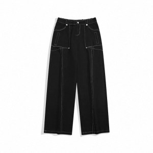 Topstitching Casual Jeans
