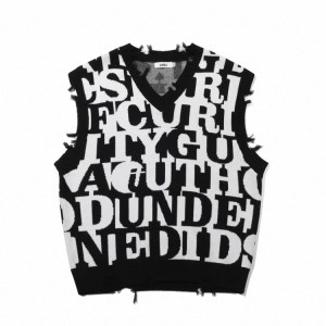 Scribble Letter Sweater