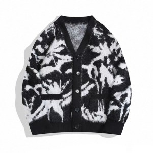 Tie-Dye Knitted Cardigan