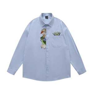 Cartoon Embroidered Shirt
